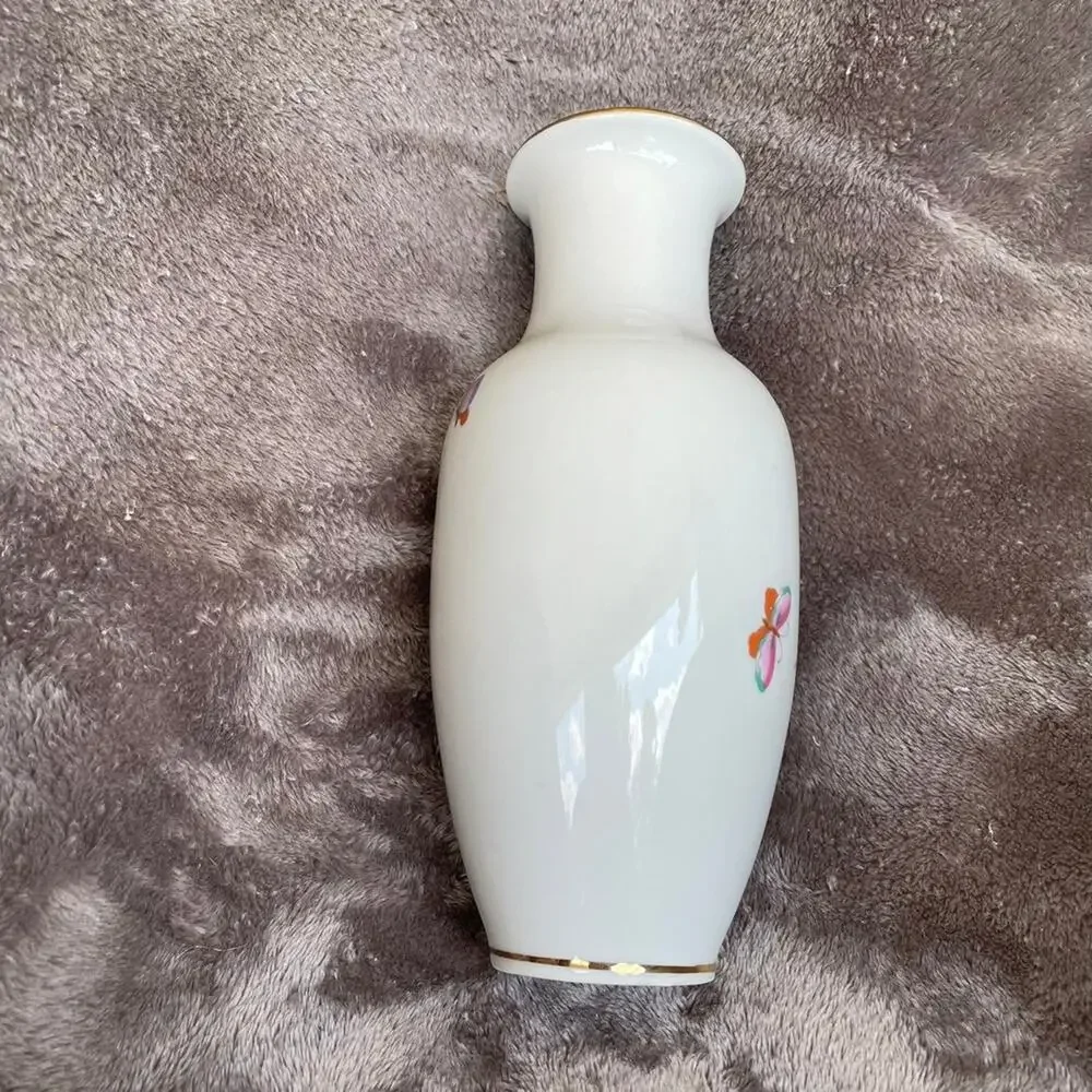 Vintage Floral Butterfly Vase Japan 1970's Cottagecore Grandmacore 8